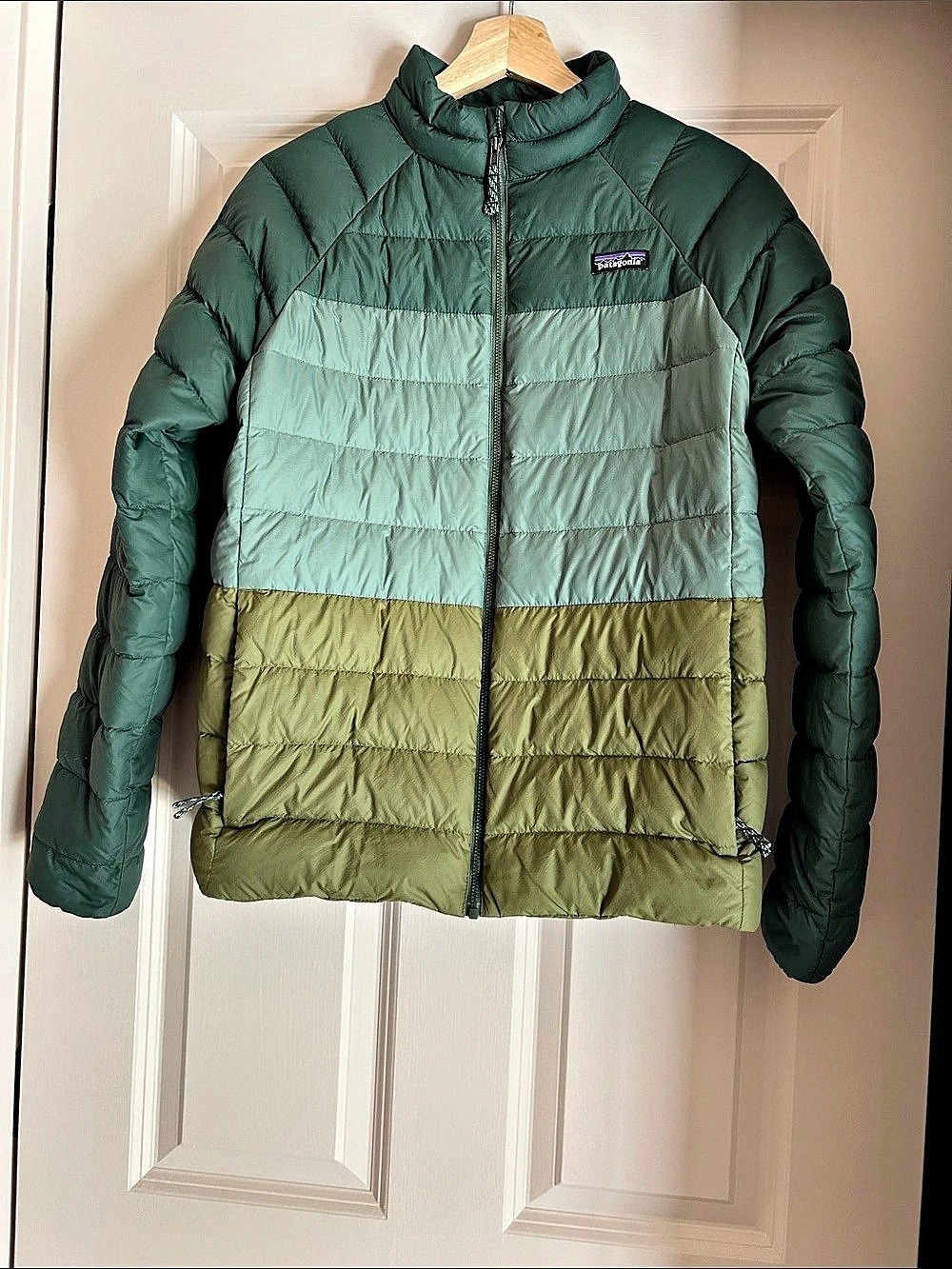 Patagonia Kids' Down Sweater Color Block Puffer Jacket XXL